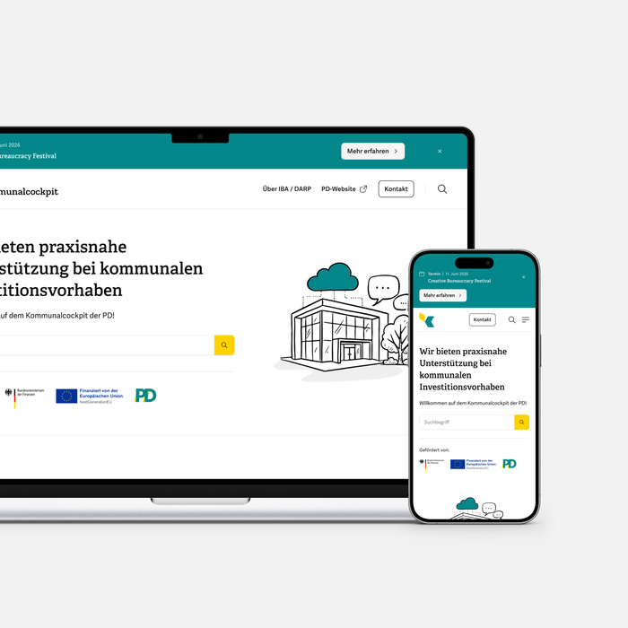 Das Kommunalcockpit als Deskop- und als Mobilansicht
